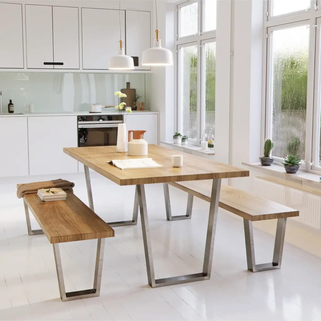 V- Frame Industrial Table Legs - alternate view