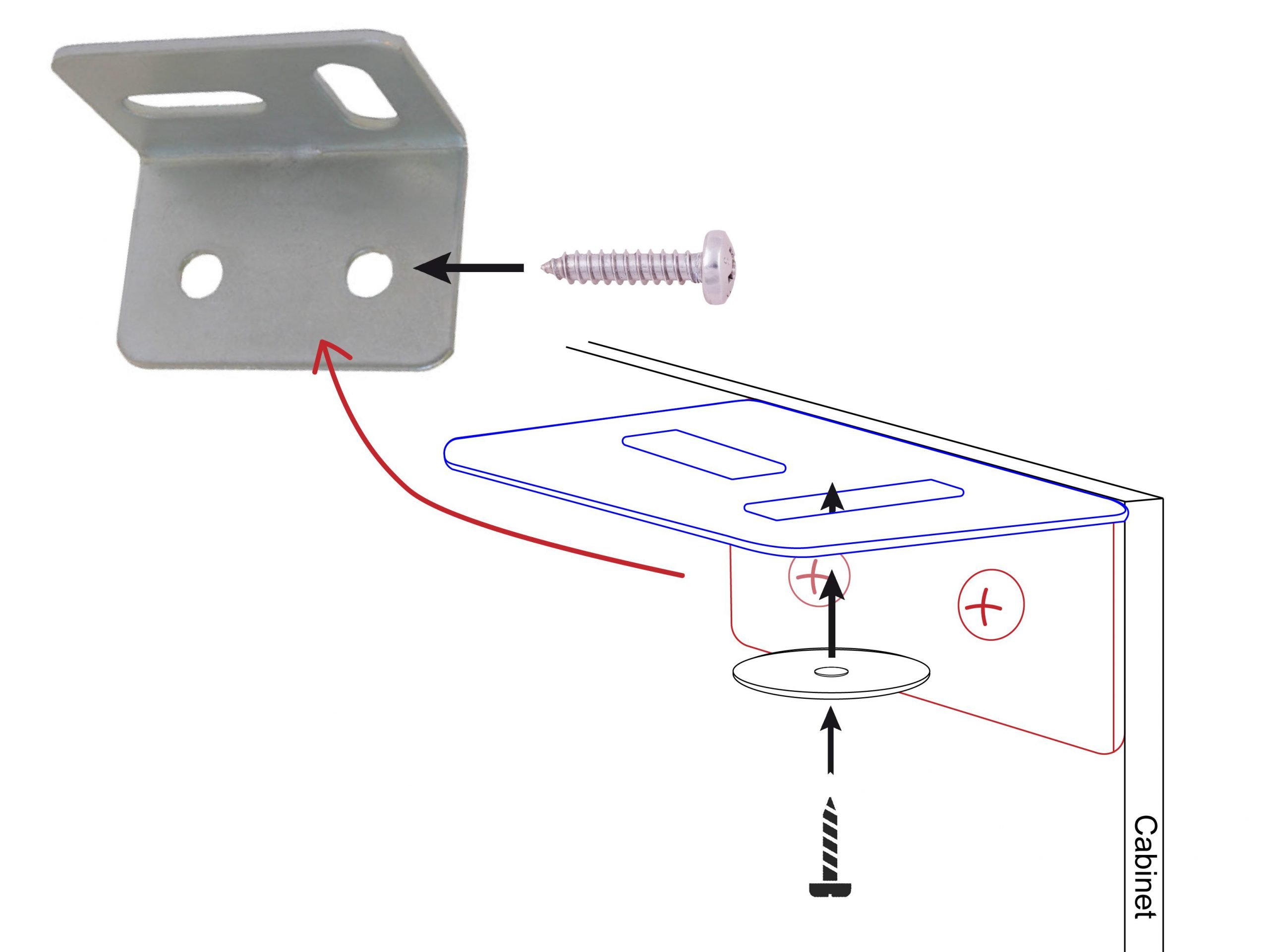 how to screw a worktop to a cabinet