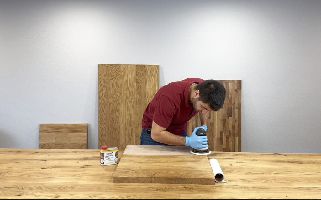 sanding worktop