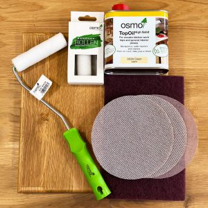 Osmo top oil, roller and sanding pads